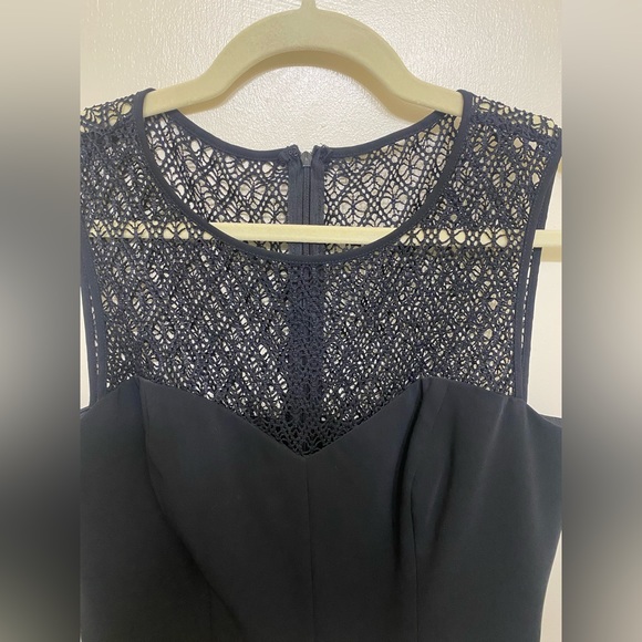 Stunning Cocktail Dress with Black Lace Top and Tan bottom - Gianni Bini - Picture 3 of 4